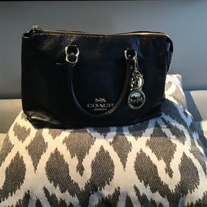 Coach Black Leather Bag with Gold Hardware ** FREE SHIPPING **